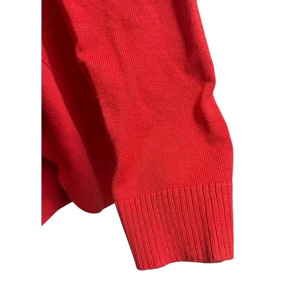 Verve Ami Open Front Long Sleeves Red Knit Cardigan Small - Picture 3 of 7